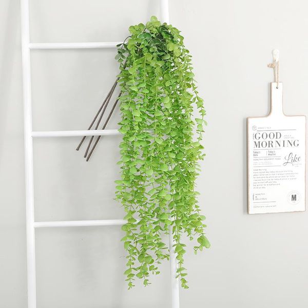 

3pcs 110cm artificial eucalyptus fake vines green/purple flowers vine hanging rattan plants decorative & wreaths