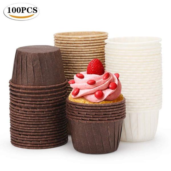 

baking moulds 100pcs/pack cupcake liners paper cups 2.5 inch round shape edge roll holder muffin pan for party