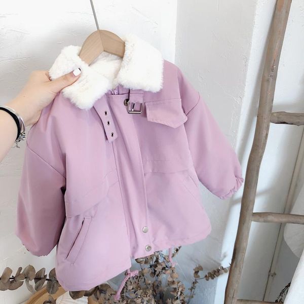 

jackets 2021 autumn winter girls fashion warm fleece coat kids clothes, Blue;gray