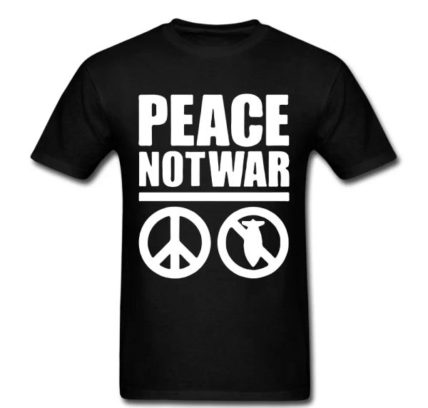 

Peace not War fight love life T shirt tee Unisex, White;black