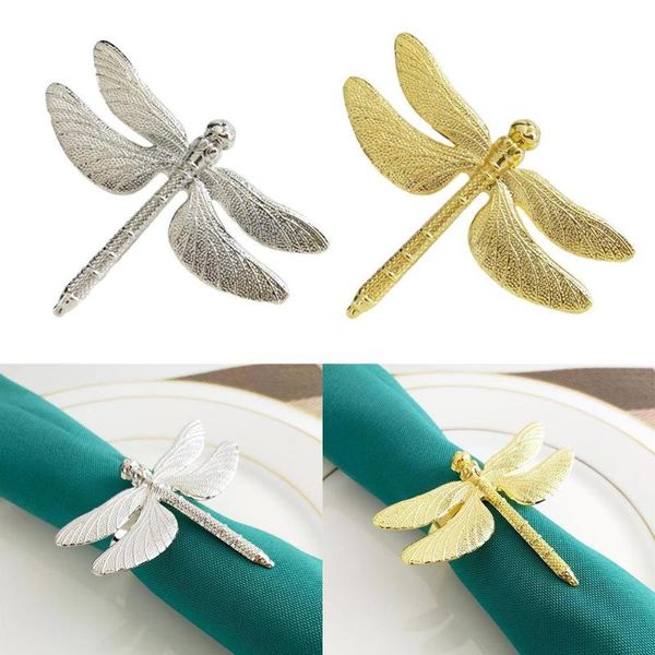 

napkin rings 2pcs dragonfly alloy holder ring buckle el party dining table decor decoration kitchen accessories tools