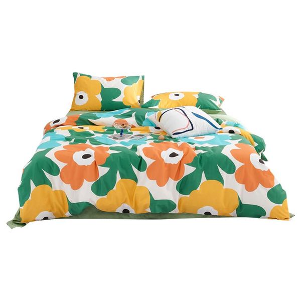 

bedding sets light luxury pure cotton four piece set spring and autumn 100 dormitory duvet cover three-piece bed sheet