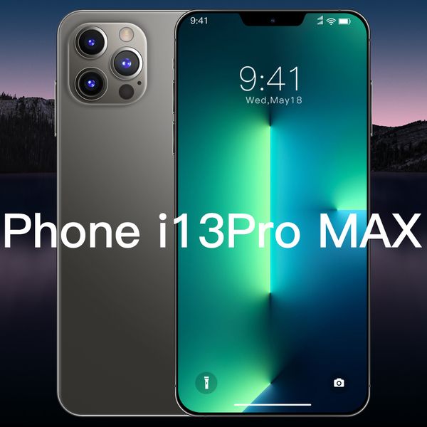 

ell unlocked 4g smart mobile cell phone i13pro max smartphone fullscreen 10-core ram16g+rom512gb android 9 finger face id dual camera