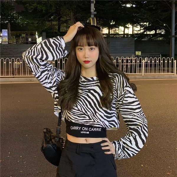 

yoga outfit t-shirt women long-sleeved loose zebra print sports blouse printed vest casual fashion two-piece suit