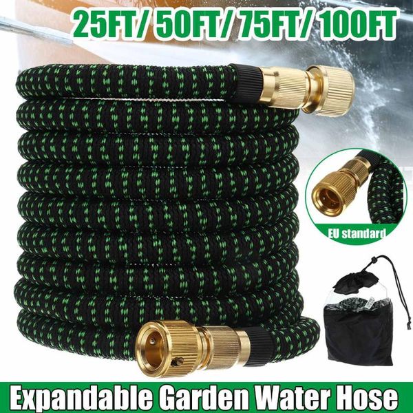 

watering equipments 25-100ft es version garden water hose flexible expandable car washing pipe with storage bag