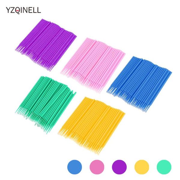 

makeup brushes 500pcs disposable micro brush for eyelashes extension individual applicator lash removing swab tools