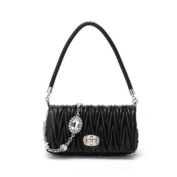 

evening bags ladies messenger bag clutch brand shoulder pleated handbag designer