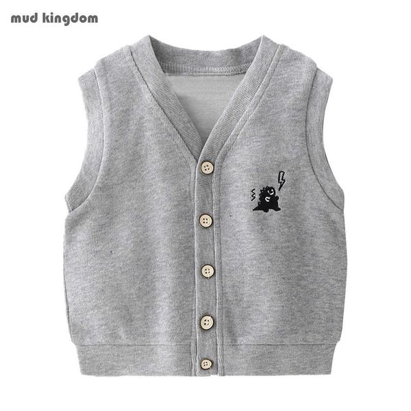 Mudkingdom Baby Boy Spring Boys Vest Jacket monopetto vestiti carino bella e alla moda tinta unita 210615