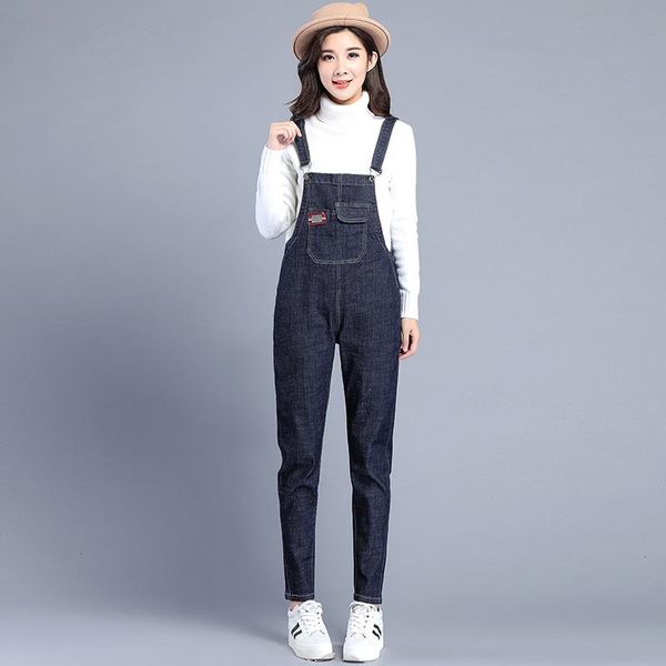 

women's jumpsuits & rompers fashion women ladies baggy denim jeans dungaree overall loose causal jumpsuit pants female casual long xxl, Black;white