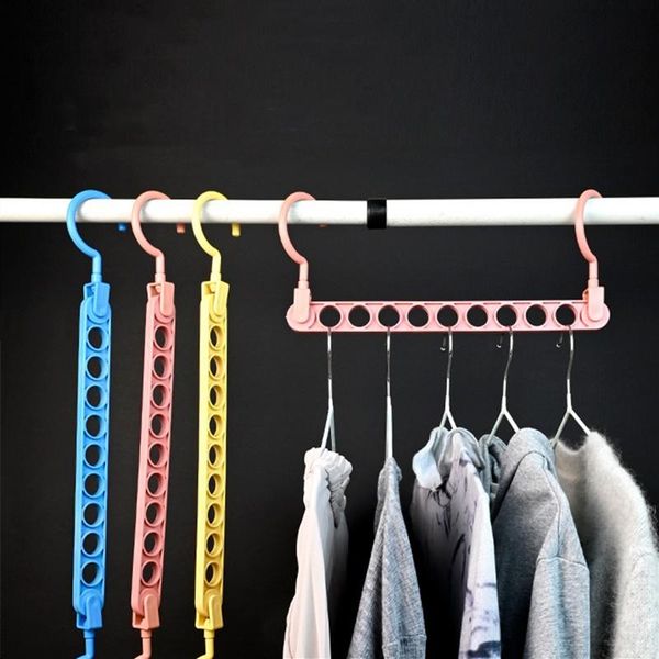 

hangers & racks saving storage space folding closet rotating 9 holes wardrobe rack clothes multifunction organizer magic plastic home