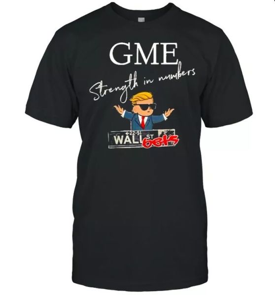 

donald trump gme strength in numbers t-shirt, White;black