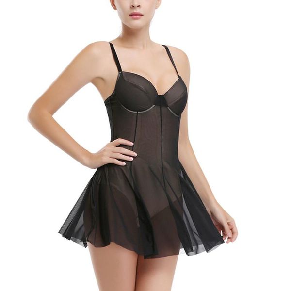 

women's shapers women body shaperwear plus size sleeveless high-elastic ballet dance one-piece dress black mesh leotard, Black;white
