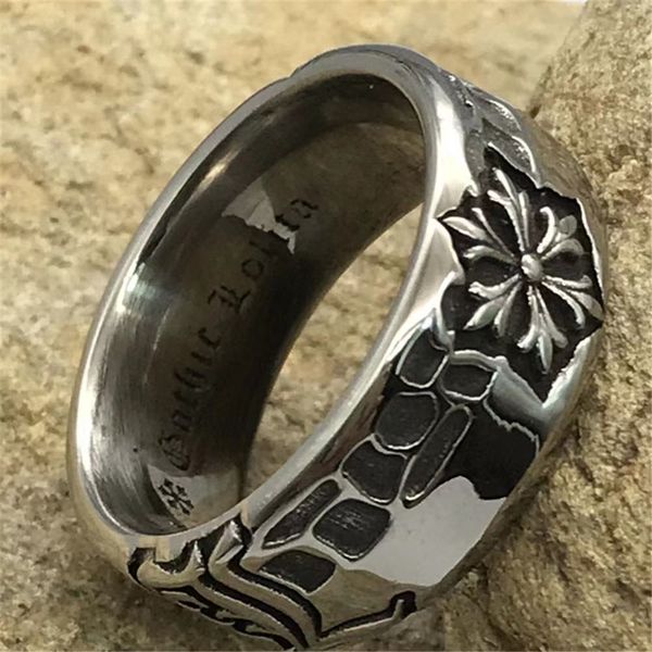 

design jewelry new fashion 316 crojia titanium steel simple ring, Silver