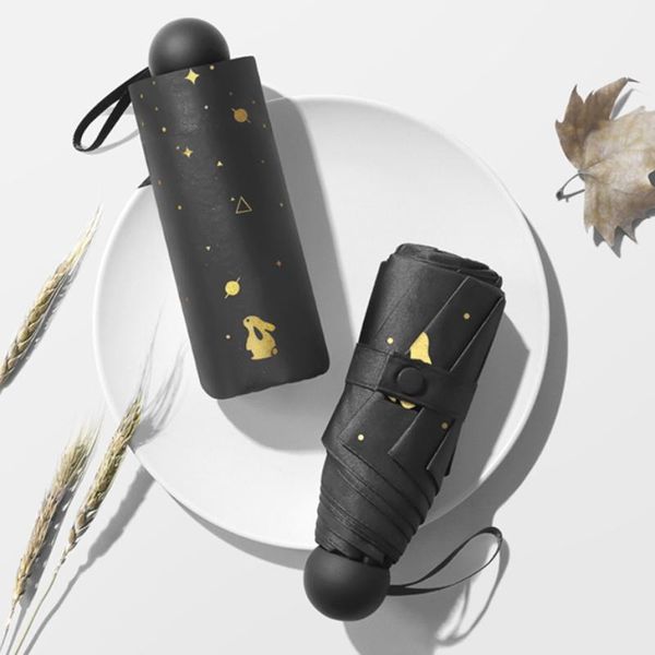 

umbrellas mini umbrella 8k windproof pocket five folding rain women sun anti uv parasol guarda chuva travel gift sy054