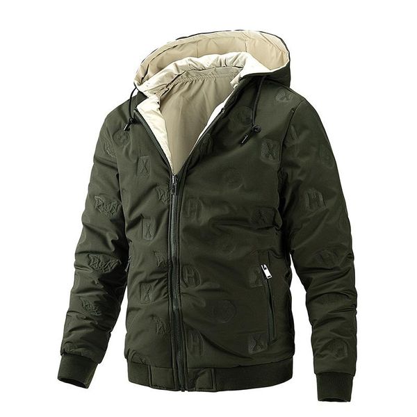 

men's down & parkas 2021 waterproof winter jacket men hoodied parka warm coat double side wear abrigos mens jackets casacos, Black