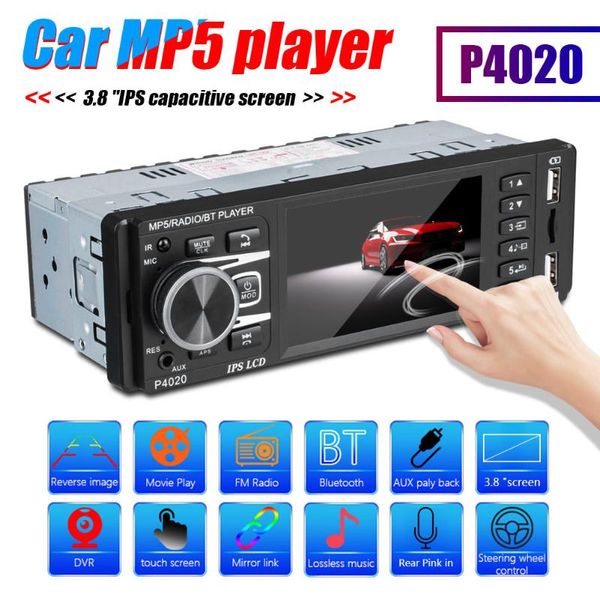 

car audio p4020 1 din head unit multimedia player bluetooth aux-in tf usb fm radio