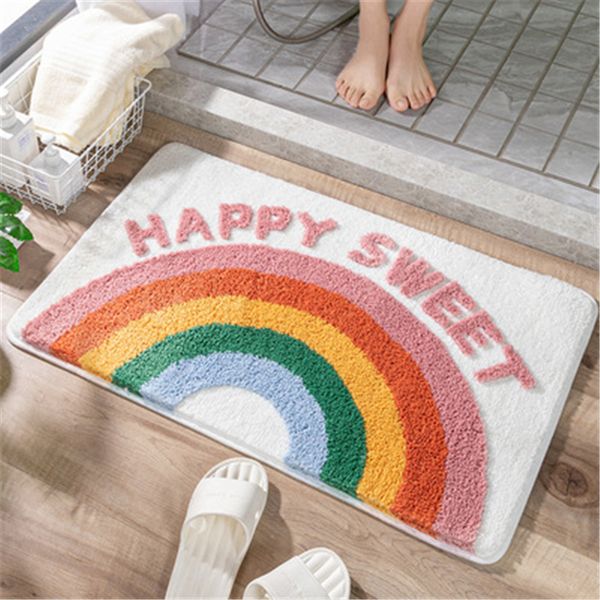

Eovna Rainbow Bathroom Floor Mats Area Rugs Home Decoration Shape Bathroom Rug Welcome Mats for Front Door