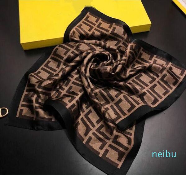 

2021 r woman silk scarf fashion letter headband brand small scarf variable headscarf accessories activity gift, Blue;gray