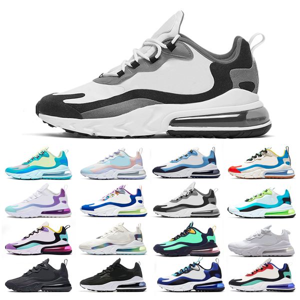 

original react running shoes man woman triple white bauhaus oracle aqua bubble electro green cream blue bright violet dusk purple size 36-45