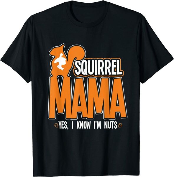 

animal mama squirrel mother's day t-shirt size s-5xl, White;black