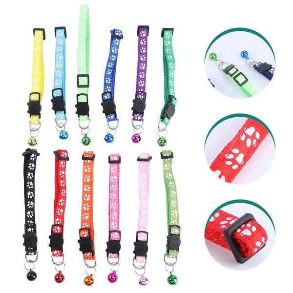 

cat collars & leads 12pcs creative pet necklace collar dog accessory(assorted color)