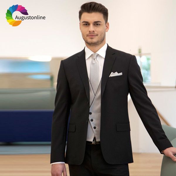 

men's suits & blazers black men for wedding business bridegroom groom wear prom slim fit formal blazer custom tuxedos man jac, White;black