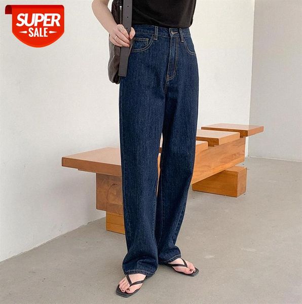 

tg dark blue washed jeans women's high-waisted trousers drape wide-leg mopping pants 12231 #4v2o, Black;gray