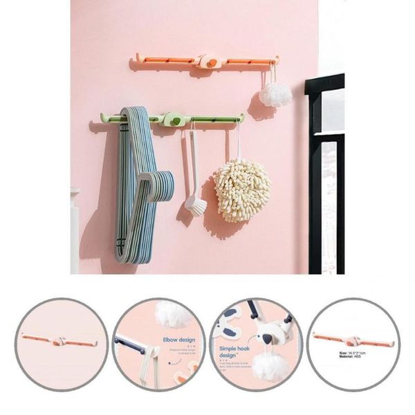 

hangers & racks abs 1 set convenient ergonomic good bearing capacity hanger hook rack portable coat wall mounted for home