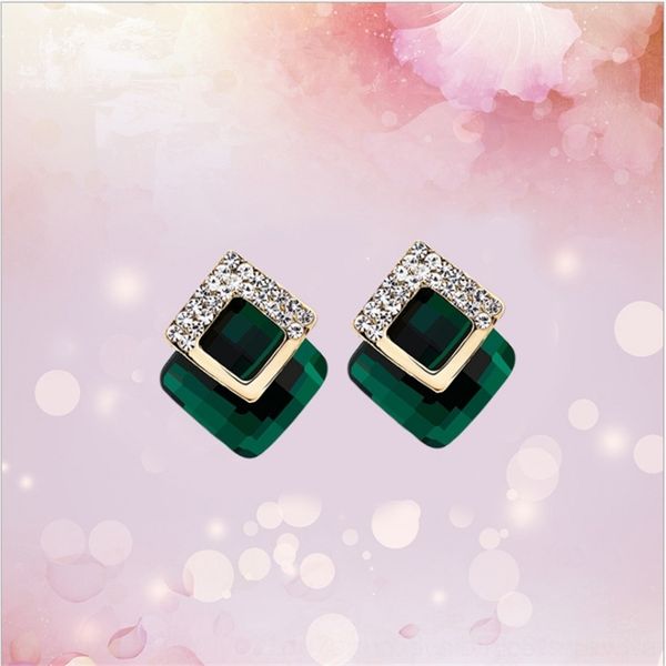 

spR 925 sterling silver earpin korean fashion versatile stud gs earringseardropsdiamond 925 sterling silver earpin earrin, Golden;silver