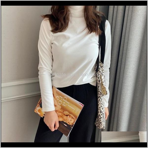 

s & tees clothing apparel drop delivery 2021 [8-color thickening cationic base shirt] winter style boutique underwear womens dress pullo, White