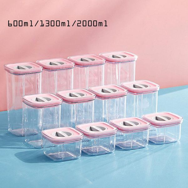 

storage bottles & jars 600/1300/2000 sealed ring kitchen box macaron food canister keep fresh multigrain tank refrigerator can