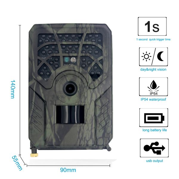 

pr300 hunting camera infrared outdoor wildlife detector game trail night vision waterproof surveillance cam p trap, Camouflage