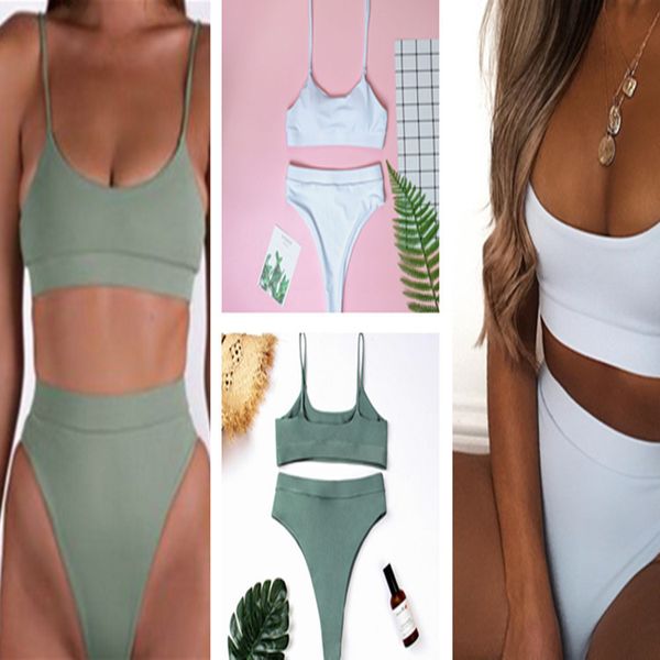 

avant-garde swimsuit for women 2021 solid color swimsuit bra bikini, White;black