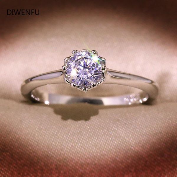 

sterling silver vvs1 diamond rings for women 2021 anillos 1 s bizuteria jewelry gemstone ring bijoux femme cluster, Golden;silver