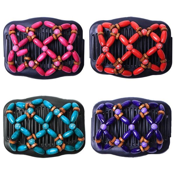 

hair accessories magic comb beaded floral easy updo bun maker double elastic thick hairpins