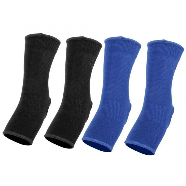 

pair sport ankle guard pad protective gear for sanda muay thai boxing karate taekwondo protection support, Blue;black