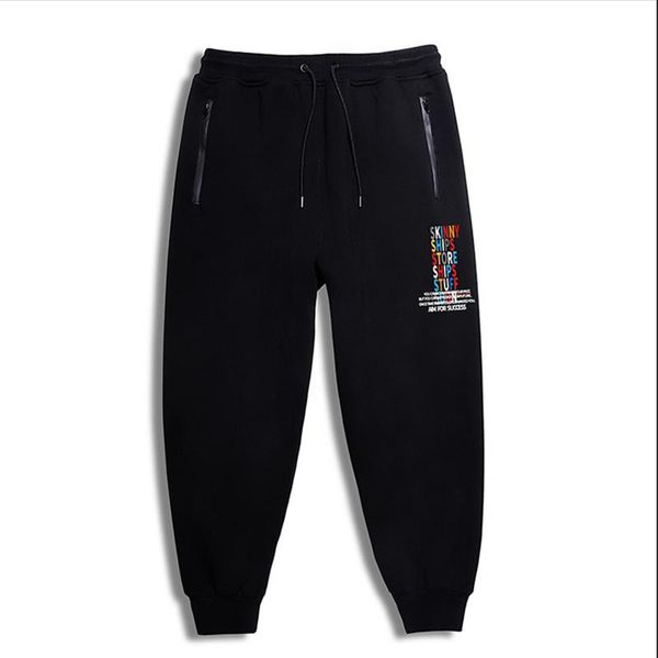 

winter warm jogging pants men 5xl 6xl 7xl 8xl large size trousers fashion casual thicken sweatpants male brand men's, Black