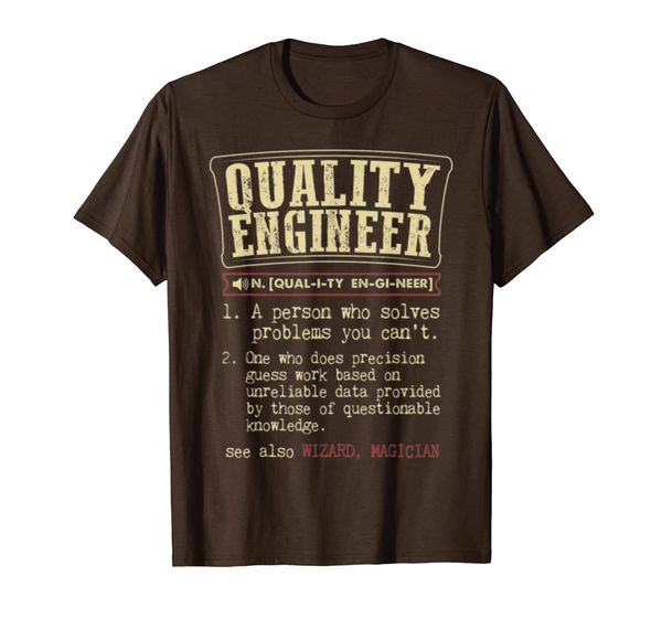 

quality engineer funny dictionary term men's badas t-shirt, White;black