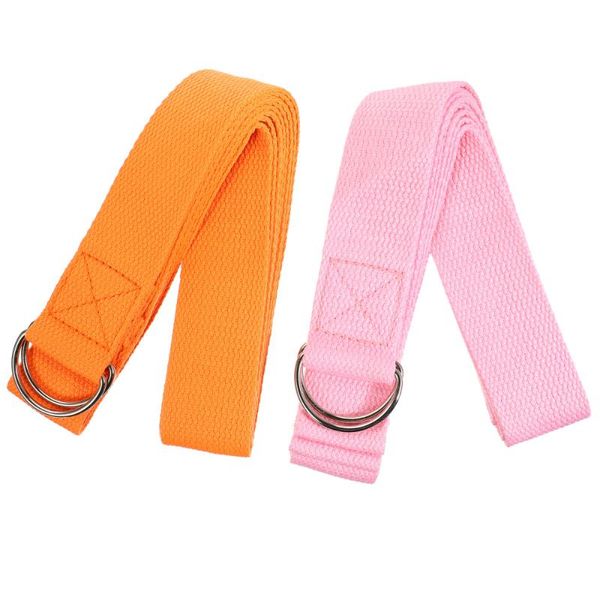 

2pcs yoga rope durable multifunction 2.5m nonelastic portable fitness stretch strap pulling exercise resistance bands