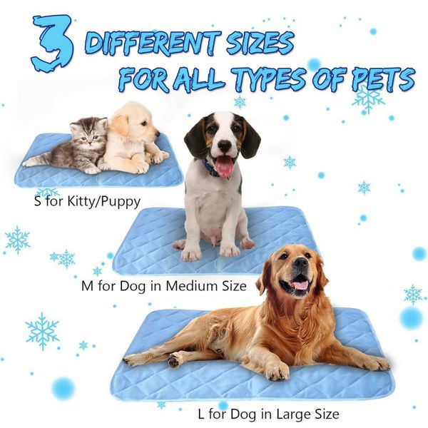 

pet cool gel mat dog cat bed non-toxic cooling summer pad 3 sizes fast post kennels & pens