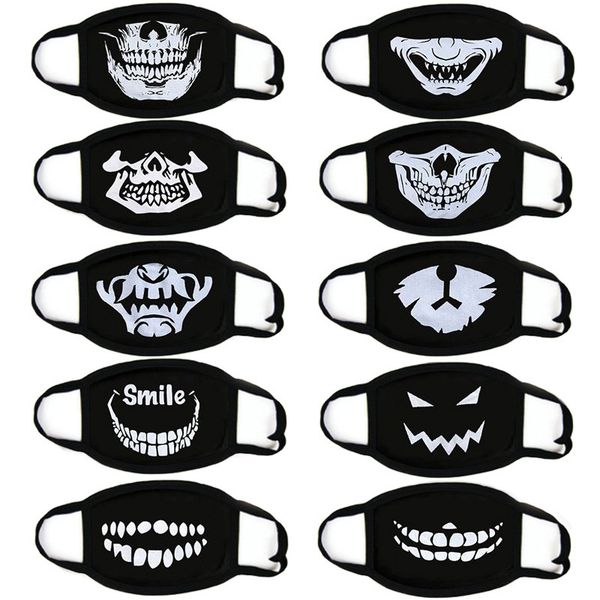 

halloween mask personality facial expression funny dust proof cotton printing mask