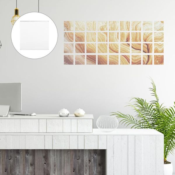 

wall stickers 100pcs square mirror self-adhesive tiles home decoration