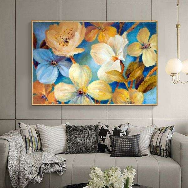 

modern beautiful flower picture canvas painting wall art posters and prints for living room bedroom decor