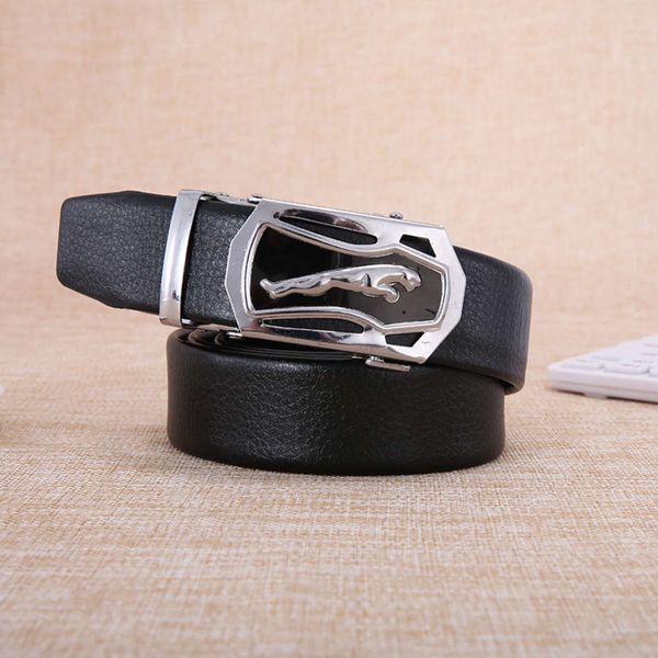 

belt hollow men's automatic buckle animal tattoo business leisure belt, Black;brown