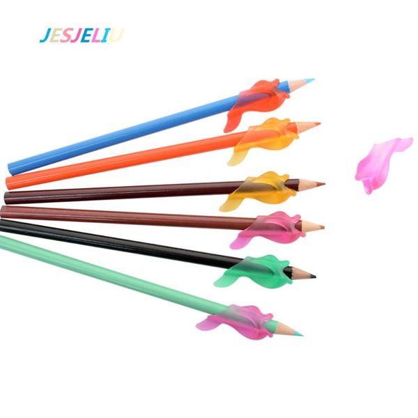 

refills 10pcs/set kids fish pen pencil holder writing grip posture device correction tools useful er gift for student, Black;red