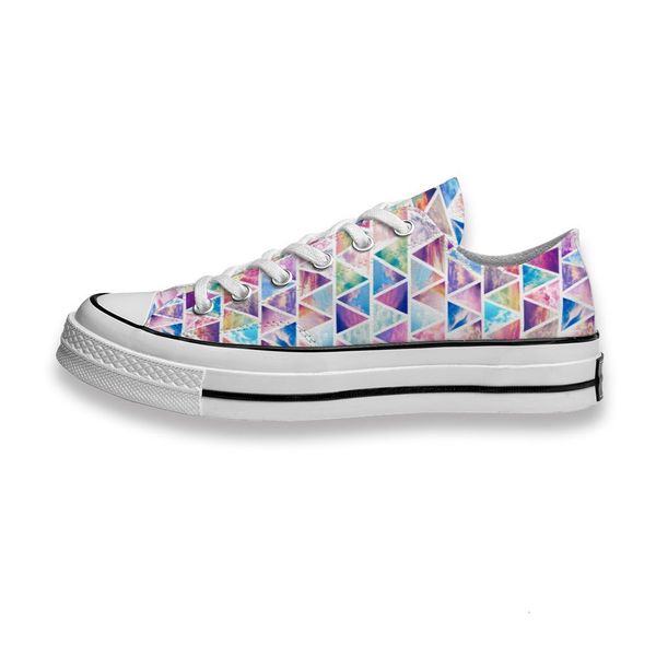 

custom printed shoes geometric triangle be sky white clouds sneakers low mens womens skateboard sport footwear diy trainers canvas