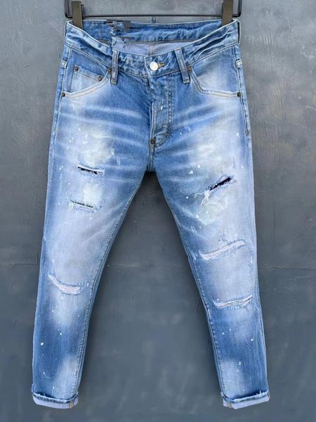 

men's jeans uk0980 fashion 2021 runway luxury european design party style clothing, Blue