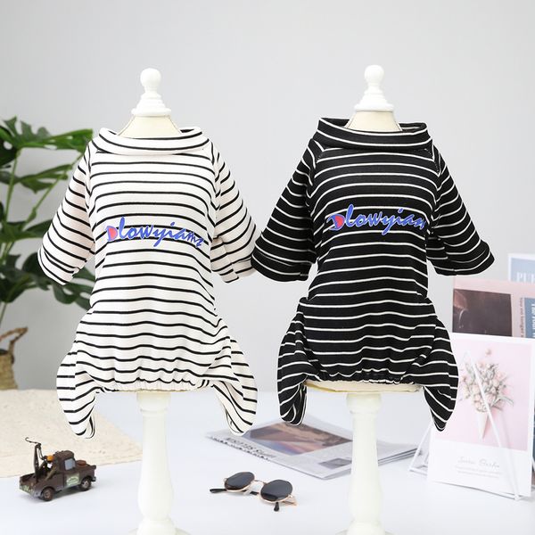 

pet clothing dog autumn and winter teddy small pet 21 trendy stripe home cloth