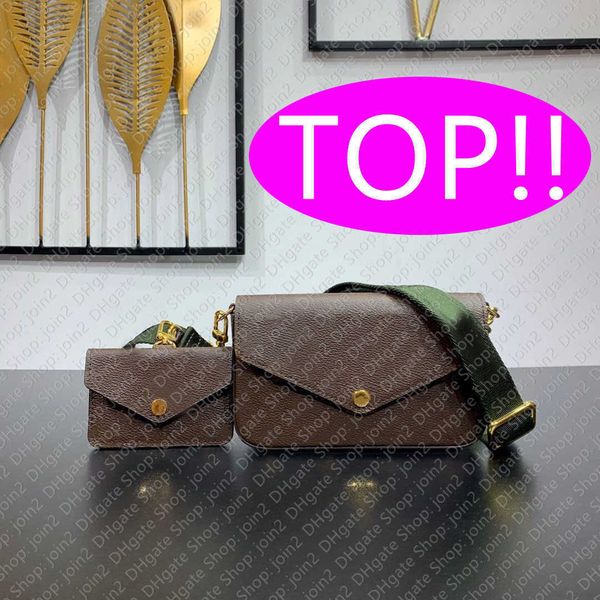 

m80091 felicie flicie strap go pochette designer womens mini cross body shoulder clutch phone bag coin purse card holder key pouch