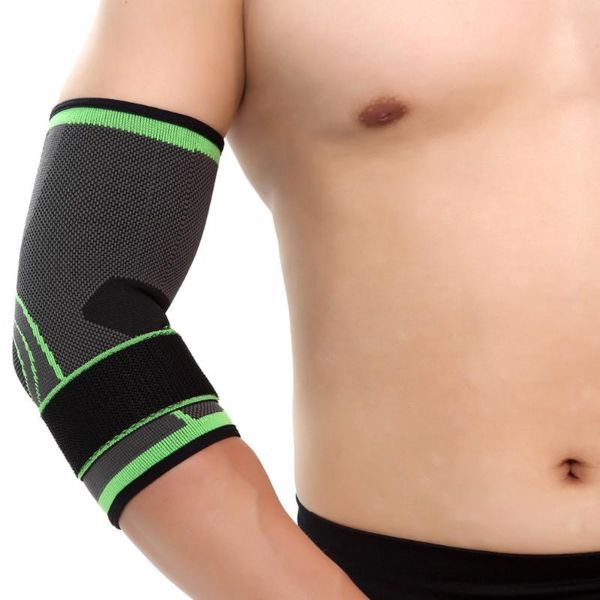 

elbow & knee pads mumian elastic bandage gym sport compression adjustable protective pad absorb sweat basketball tennis arm sleeve warmer, Black;gray